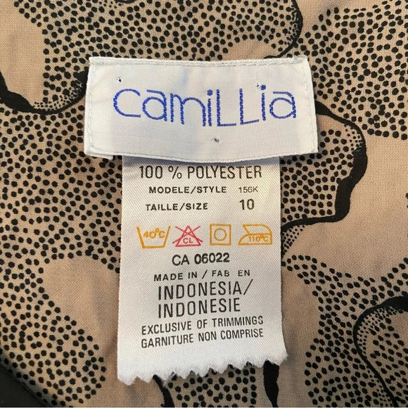 Vintage Camillia women’s taupe drop  waist‎ dress in size 10 - Picture 12 of 13